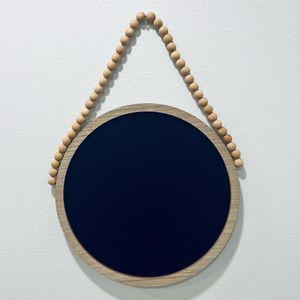 Hanging Beaded Round Chalkboard